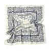 70x70cm Nylon Square Scarf Women Vintage Print Lightweight Accessory Office Casual Hair Styling