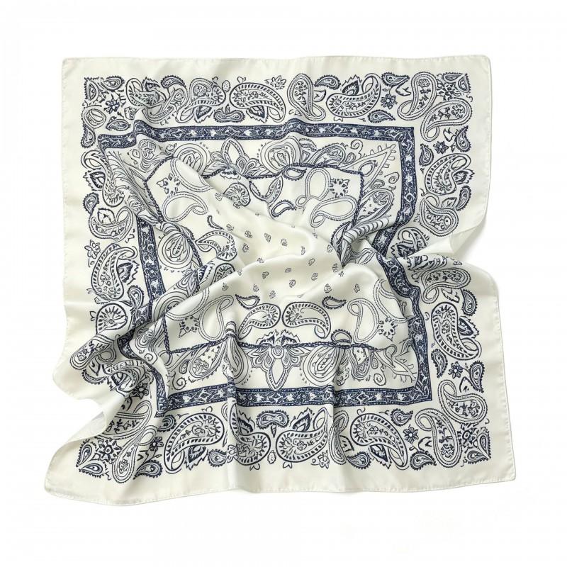 70x70cm Nylon Square Scarf Women Vintage Print Lightweight Accessory Office Casual Hair Styling