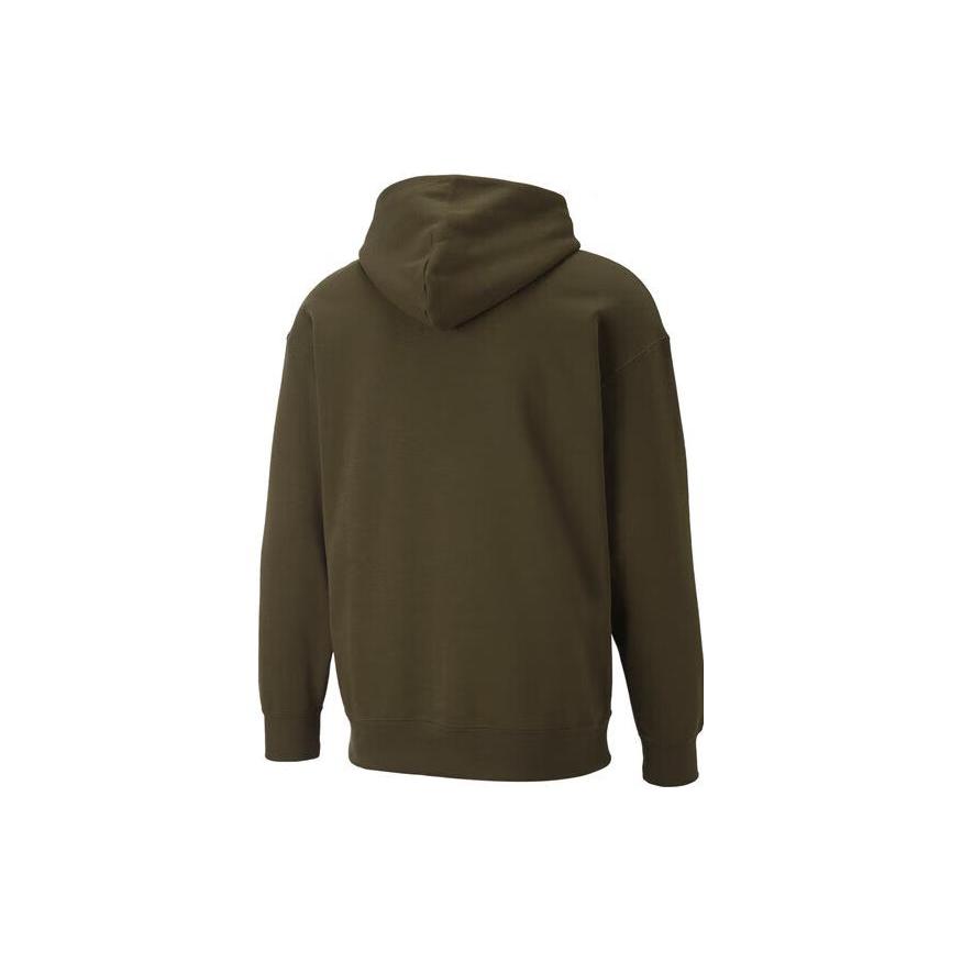 PUMA Men's Lifestyle Collection Sweatshirts Men's Dark Green Hooded Moderate Regular 537720-62