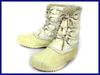Canada Vintage//Leather Snow Boots MANITOU Model/24.5-25.5/White/With Inner Liner(USED)