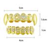 18K Gold-Plated Hollow Vampire Fangs Grills - Halloween Hip-Hop Costume Jewelry