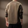 Luxury 300g Heavyweight Men's Henley Collar Pleated Hoodie - Autumn American Trend T-Shirt with Long Sleeves