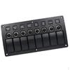 8 Gang LED Rocker Switch Panel Circuit Breaker for 12V/24 RV Marine