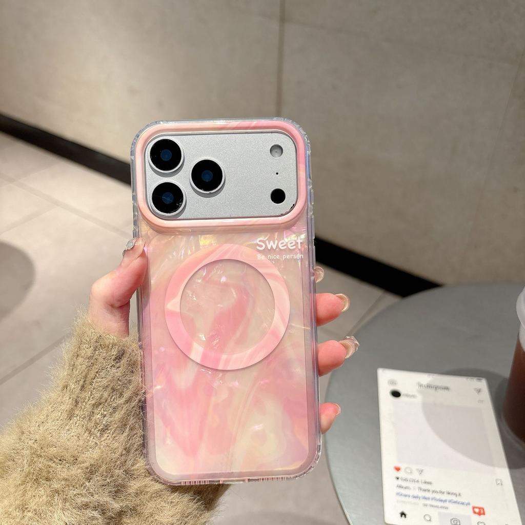 Applicable To Apple 17 Mobile Phone Case Gradual Change Shell Pattern Iphone17promax Magnetic Case 17pro Anti-drop Protection