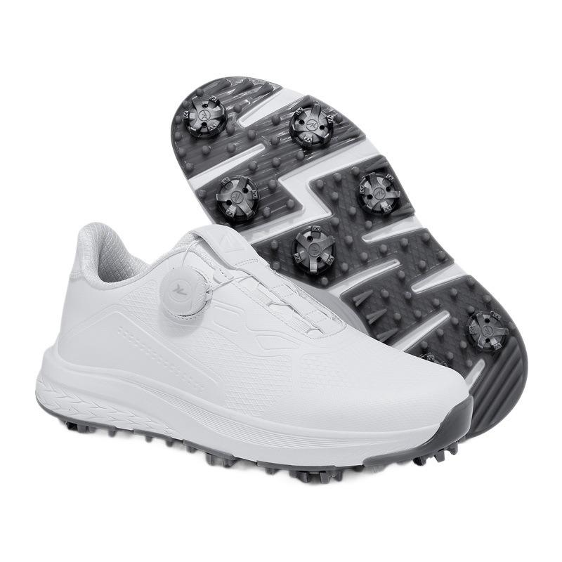 

Golf shoes men s sneakers waterproof and breathable knob laces anti-side slip sneakers 47 білий