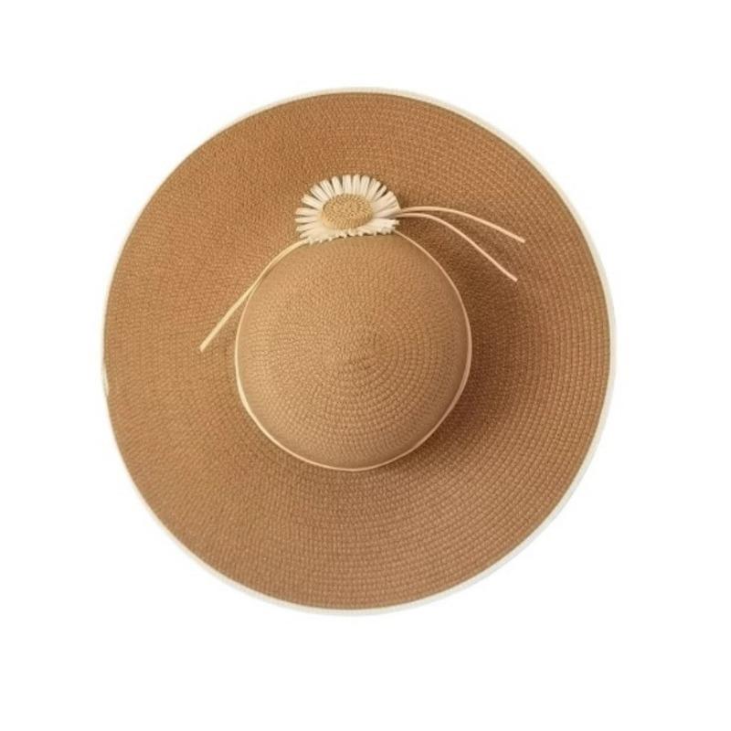 Hat Women's Summer New Handmade Straw Big Edge Straw Hat Women's Travel Photo Sun Protection Foldable Dome Sun Hat