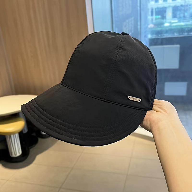 1Pc Women'S Lightweight Foldable Baseball Cap With Adjustable Wide Brim: A Versatile Fashion Accessory For Everyday Casual Wear