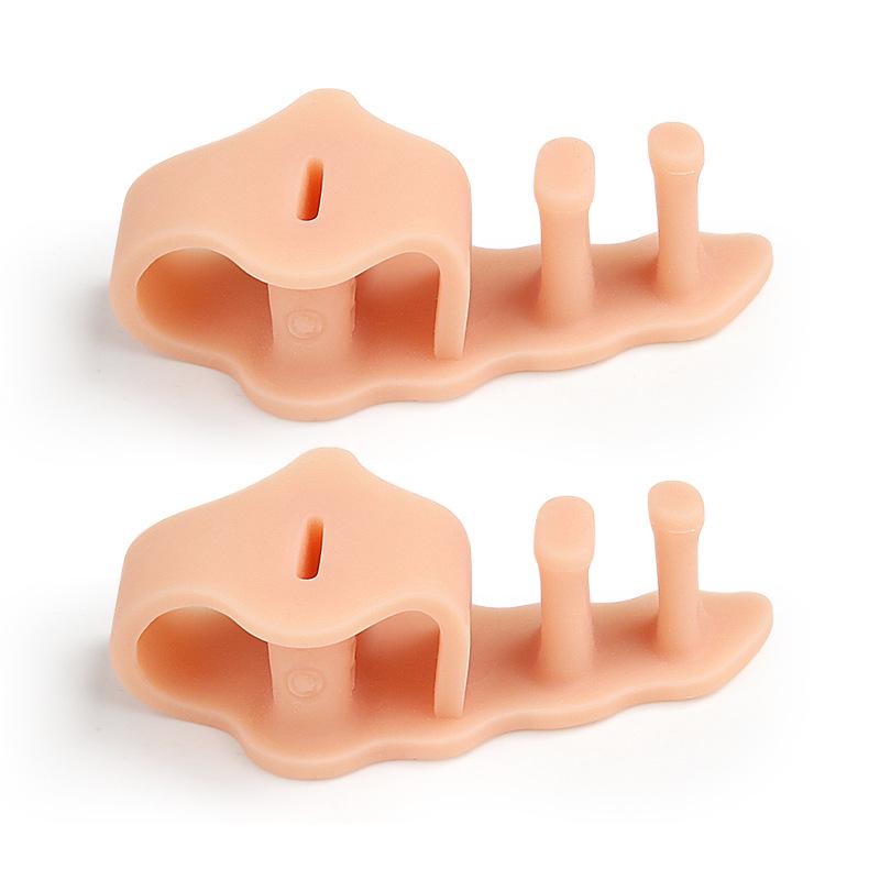 Weicher Zehentrenner mit zwei Löchern für Hallux Valgus & überlappende Zehen - Abriebfeste Polsterung für Damen & Herren