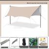 Heavy-Duty Black Oxford Cloth Tarp: Portable, Rainproof, Sunshade for Outdoor Camping, Picnic, Beach, Courtyard