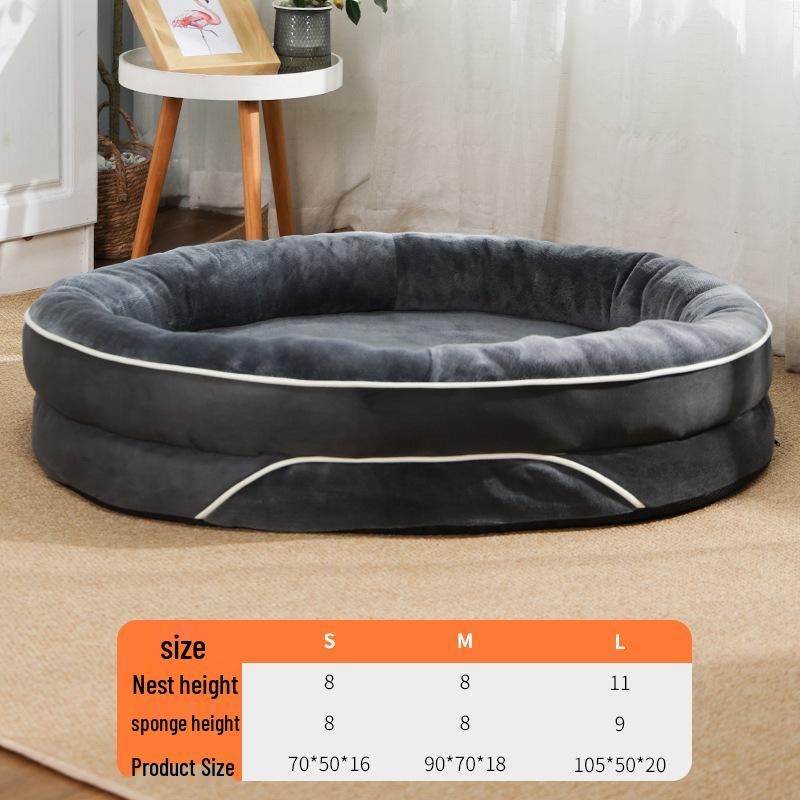 

All-Season Dog House: Universal Pet Massage Sleeping Mat for Medium to Large Dogs & Cats Small: 72x53x15cm темно-серого