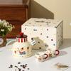 Set Teiera Bollitore Acqua Fredda Circo Alto Valore Regalo Cartone Animato con Vassoio Bollitore in Ceramica Tazza Souvenir