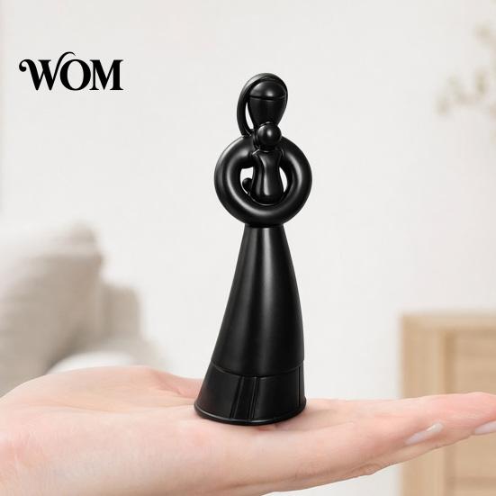 Parent Child Embracing Statue 3D Printed Mother and Sculpture, Matte White Abstract Embrace with Healing Home Atmosphere Decor Anti-Tipping