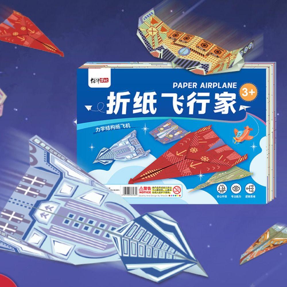 Set Origami Aereo di Carta Montessori Versatile Giocattolo Aereo di Carta Ragazzi Bambini Bambine