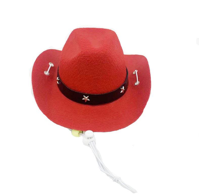 Denim Cowboy Hat with Star for Cats & Small Dogs