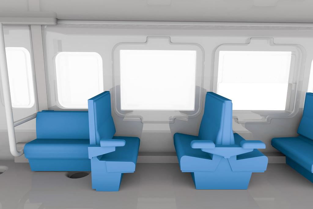 PM Office A PLUM Seat Interior Set A Blue Unpainted Plastic Kit PP199 1/80 Semi-Cross