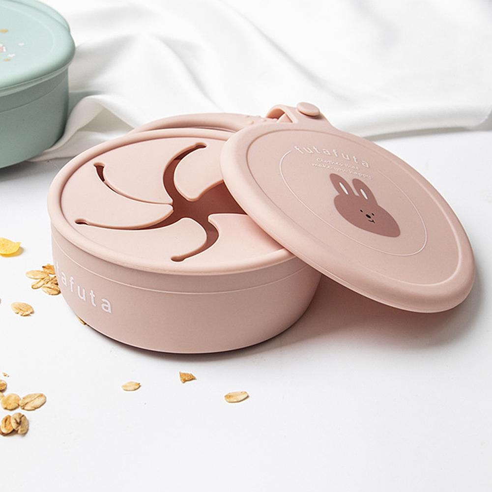 

Silicone Food Storage Box BPA Free Kids Practical Storage Grab Box For Outgoing Bunny