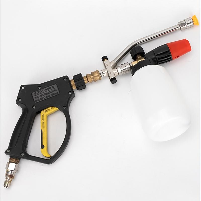 Double Lances Pressure Washer Wand for Foam Cannons Car Cleaner Accessories Stainless Steel Double Tip Attachment