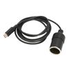 Adaptér Typ C na zapalovač cigaret 4,9 stopy dlouhý 15V3A 45W Stabilní výstup Kabel USB C na zapalovač pro