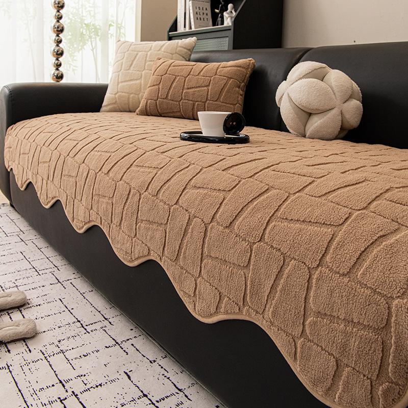 Minimally Shaped Sofa Cover Fabric Home Anti Slip Fixed Sofa Cushion Cover Skin Friendly And Breathable Autumn And Winter Styles