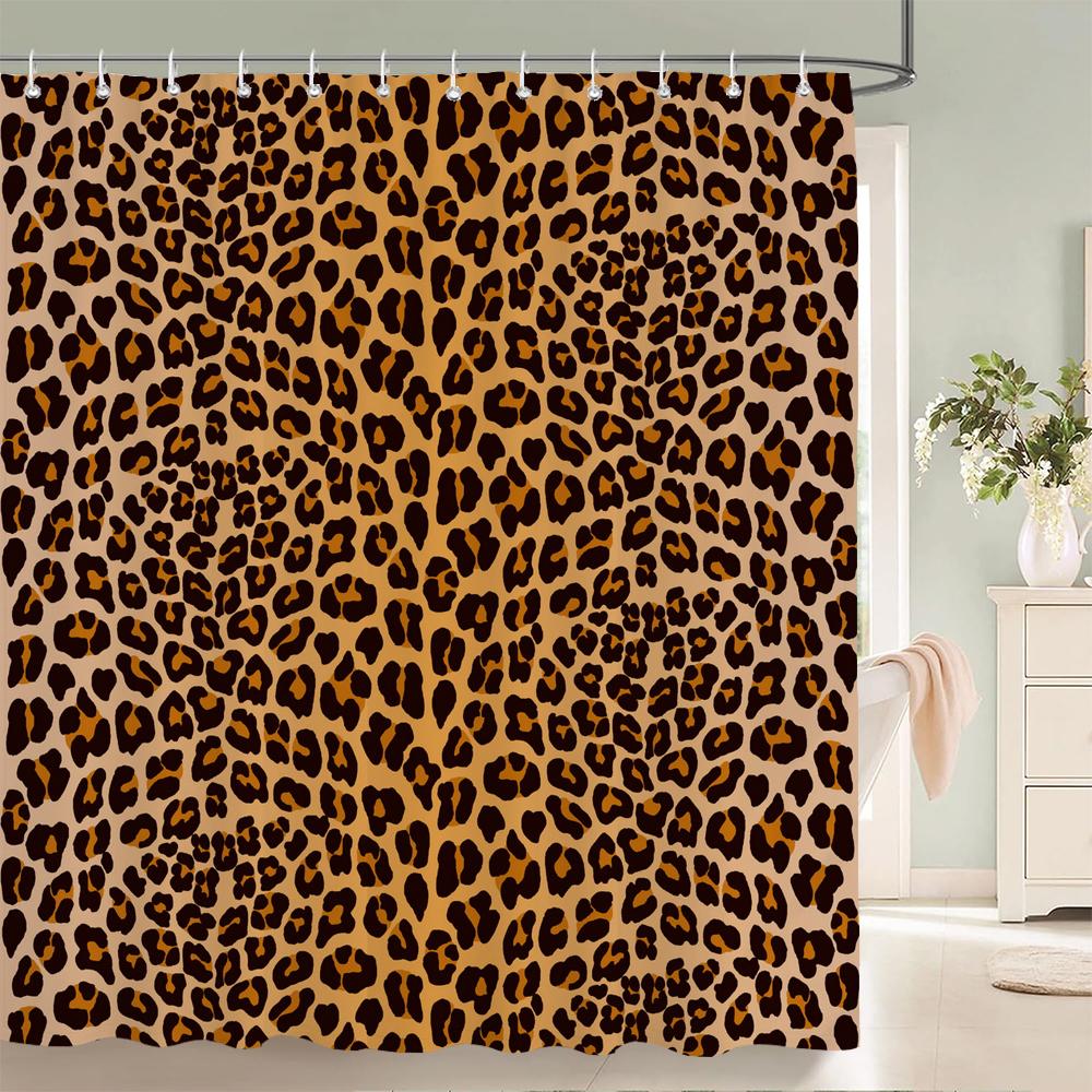 Home shower curtains for bathroom waterproof fabric Nordic style Color love Leopard pattern bathroom Curtains shower curtain
