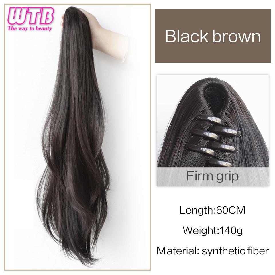 WTB Synthetic Ponytail Wig Female Micro-curly Long Hair High Ponytail Senior Natural Long Curly Hair Fake Braid