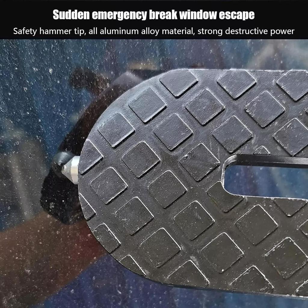 2-in-1 Car Door Step Pedal with Safety Hammer – Universal Folding Foot Peg for Easy Roof Access