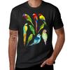 Parrots T-Shirt blacks plain men clothing