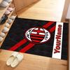 Ac Milan Personalized Name Area Rug Perfect for Foyer Playrooms Game Room Balcony Antislip Carpet Decorate Offices Perfect Gift for Friends & Family
