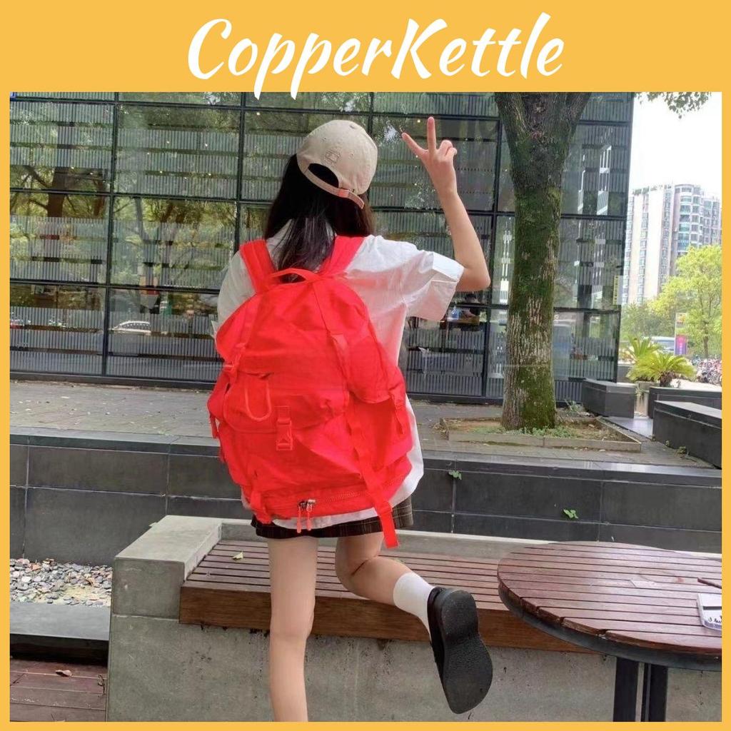 Solid Fashionable Color Large Capacity Student Backpack For Sports Outdoor