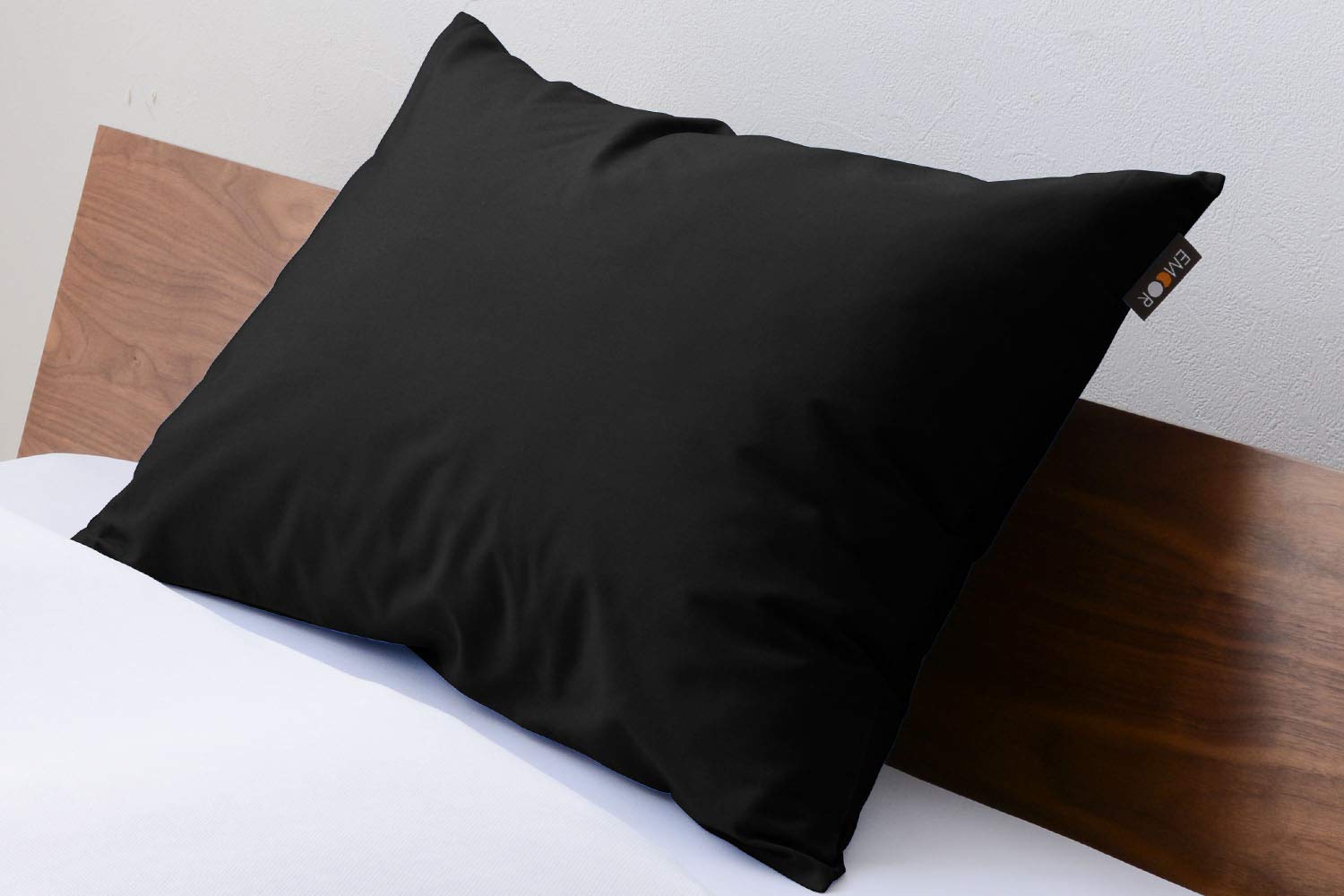 

Emur pillow 43 x made in odor dust mite resistant YKK zipper closure cover, black, approx. 63cm, 100% cotton, Japan, washable, antibacterial,