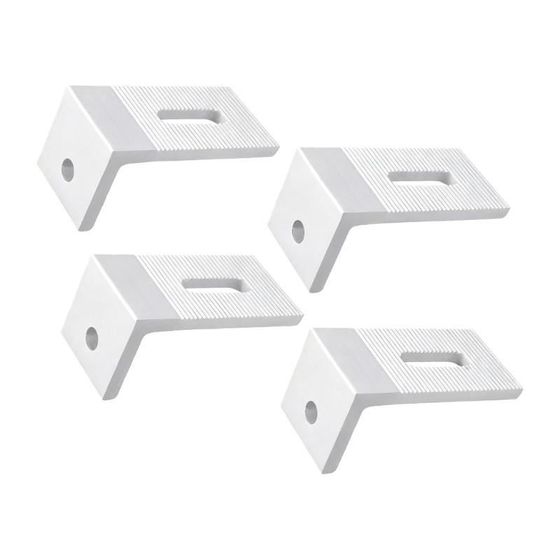 10pcs Aluminum Alloys L Feet Solar Panel Mounts Quick Install Solar Panel Mounting Bracket Connector Easy to Install