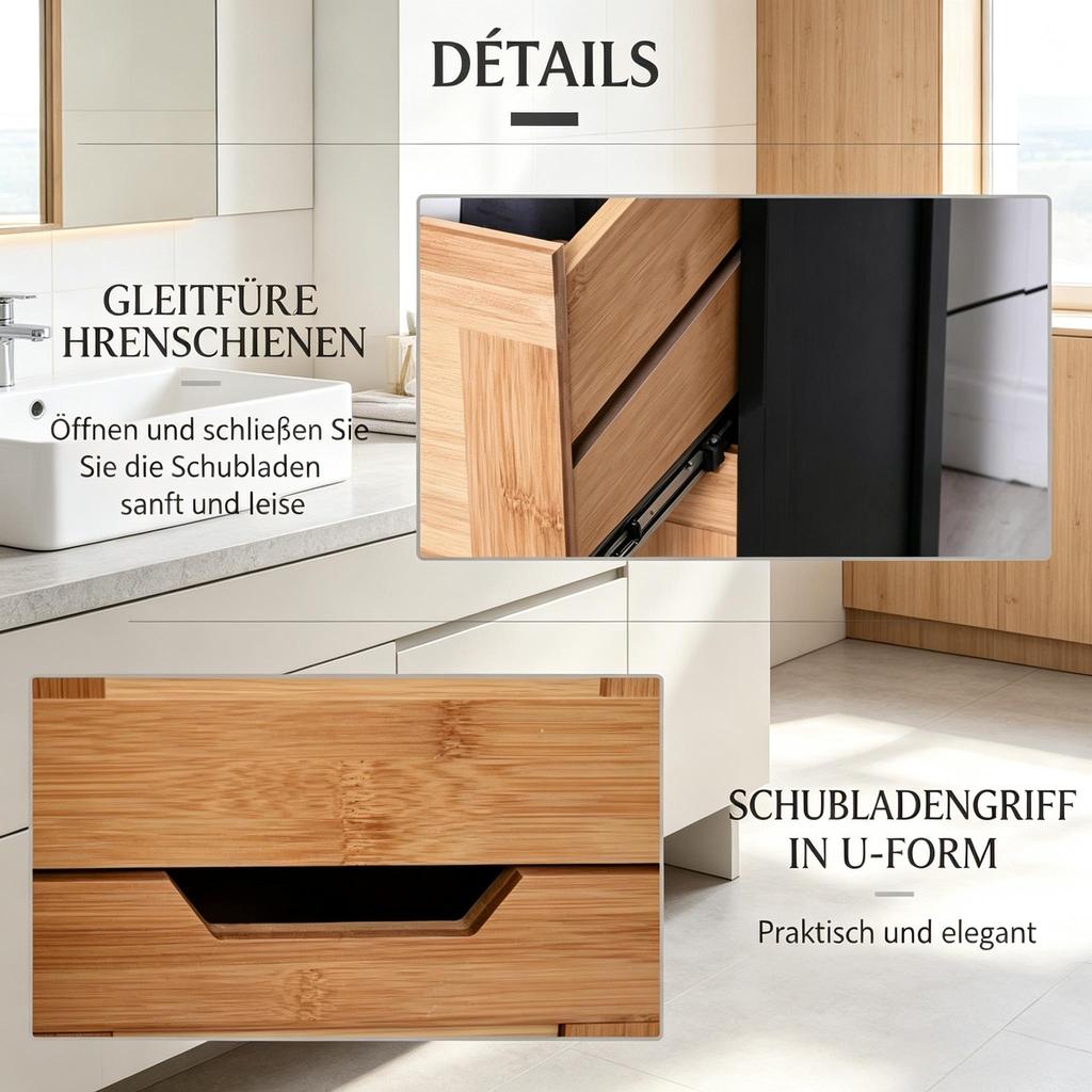 Multifunctional Bathroom Shelf with Drawers, Tall Bathroom Cabinet, Space-Saving Storage Tower, Standing Shelf (Only Standing Shelf Included)