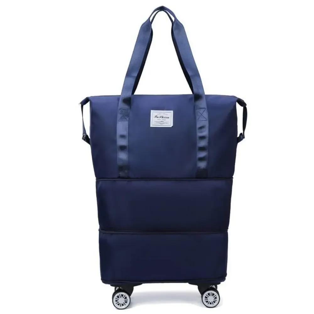 Universal wheel expandable luggage Large capacity dry and wet separation storage travel fitness bag lightweight luggage