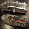 4cm Height Increase Mary Jane Mesh Shoes Ballet Shoes 2025 New Full Diamond French Beautiful Flat Shoes Women's Shoes