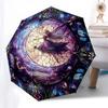 1pc Stained Glass Fairy Design Automatic Opening Folding Umbrella with 8-Bone Iron Frame, Suitable for Fans, Travel, Daily Use, Ideal Gift for Festiva