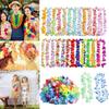 24/50/100Pcs Vibrant Hawaiian Leis Colorful Faux Flower Garland Necklace Birthday Party