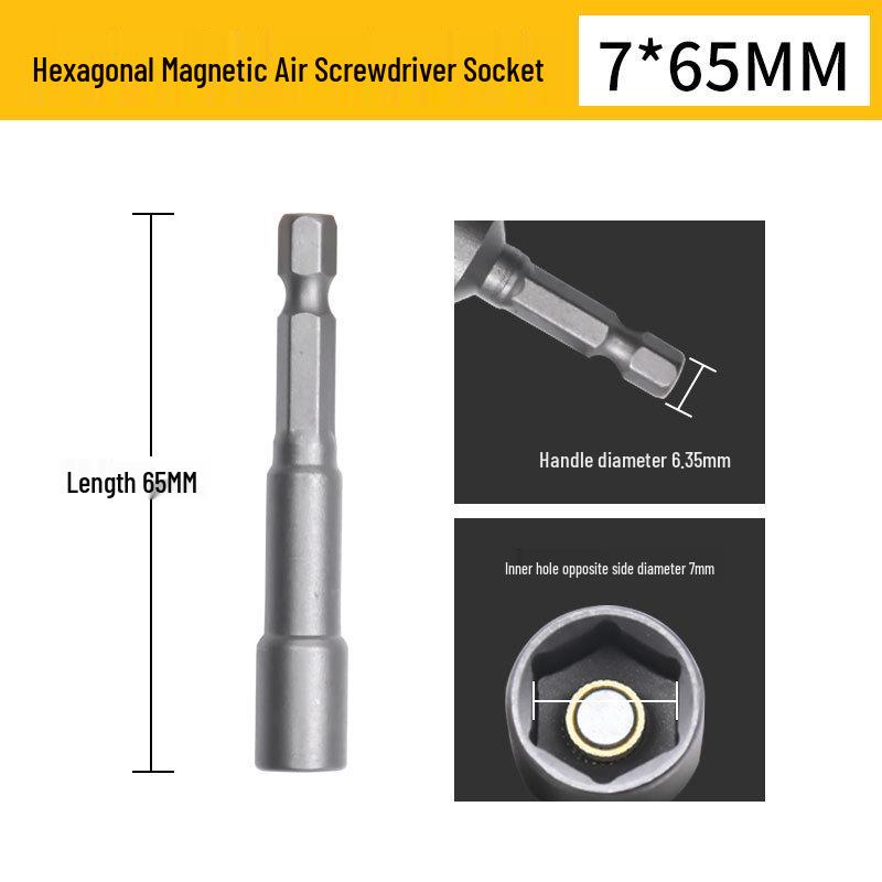 65mm Durable Magnetic Hex Socket Head for Impact Driver with Strong Magnetism