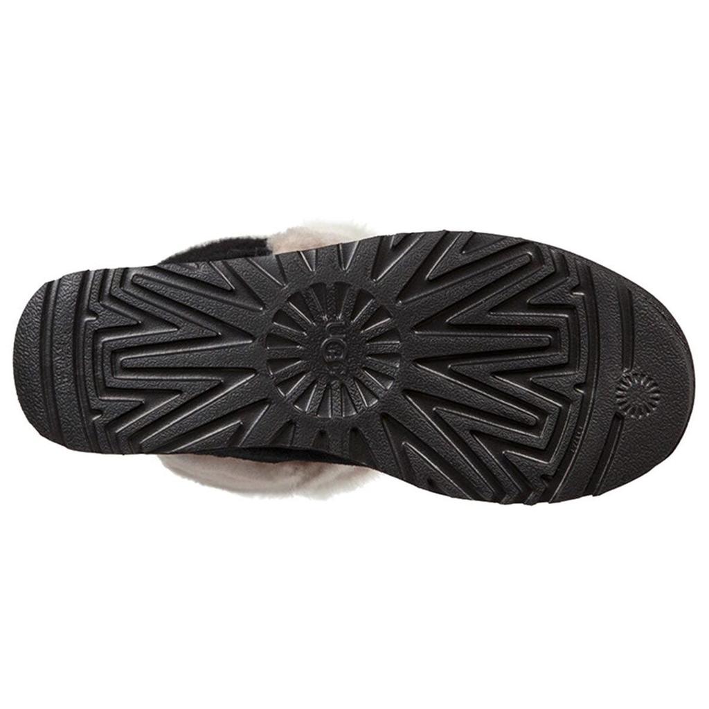 UGG Classic Short Patchwork Fluff Warm Comfortable Fleece Snow Boots Women Boots Black 1098071-BLK