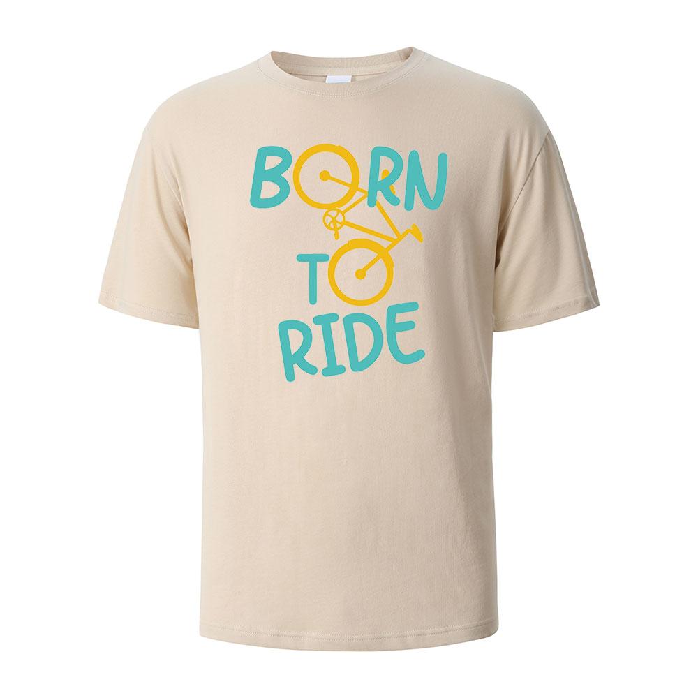 Born To Ride Print TShirt Casual Short sleeved Tops Summer Tees For Men Women 100 Cotton Oneck Oversize Streetwear Basic Top