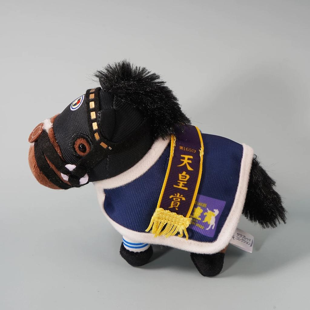 12CM Japanese Cute Champion Racehorse Tenno Sho Little Horse Plush Toy Keychains kawaii Pony Souvenir Accessory Bag Pendant Gift