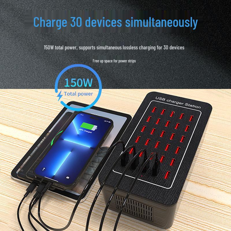 Smart Multi-Port USB Charger with Auto-Recognition (10-40 Ports)