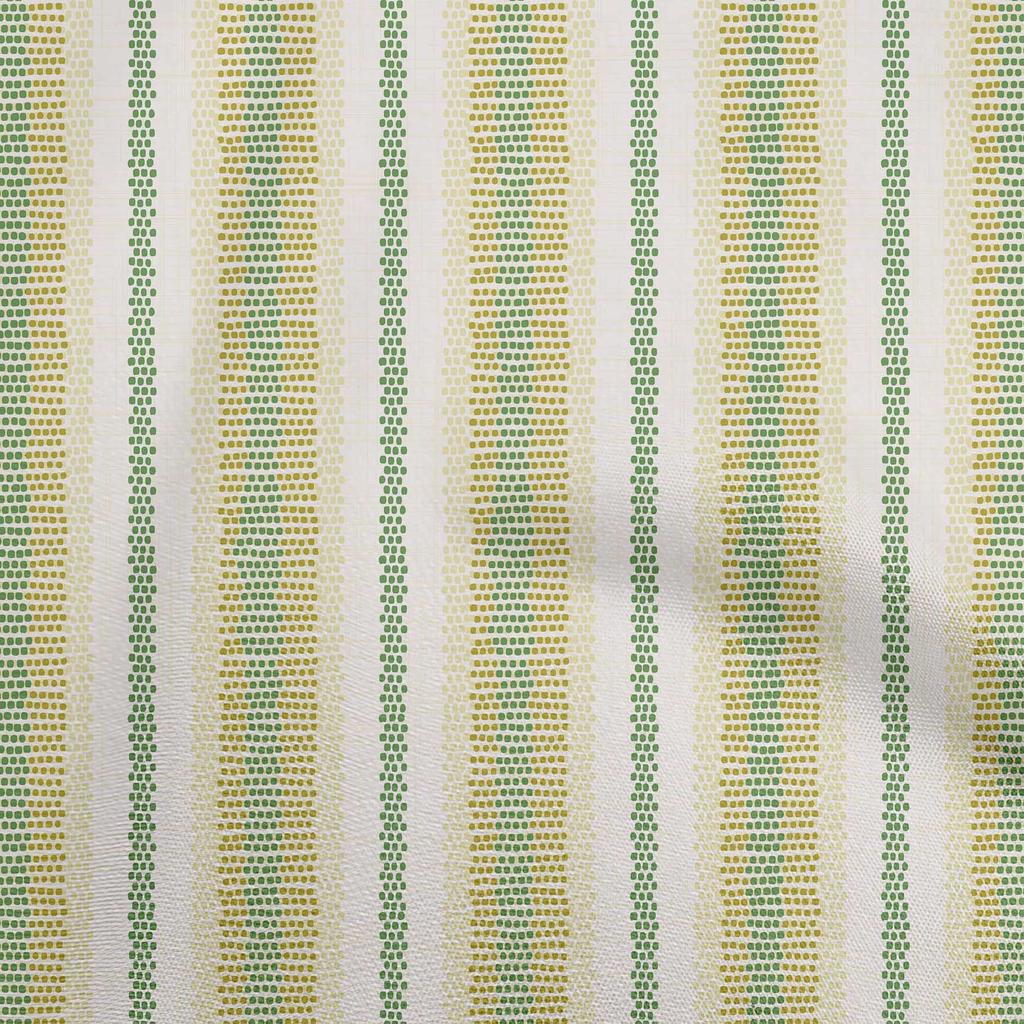 oneOone Cotton Flex Lime Green Fabric Stripe & Fabric For Sewing Printed Craft Fabric By The Yard 40 Inch