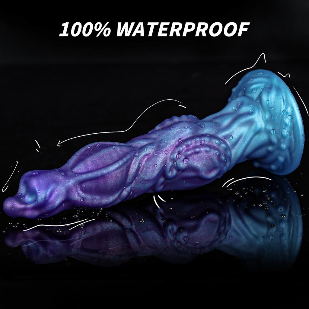 Alien Dildo Simulation Wolf Dog Penis Mixed Color Silicone Anal Plug Female Sex Toy Manual Masturbator