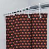 Red Heart Shape Shower Curtain Waterproof Printed Decorative Bathroom Shower Cellophane Curtains For Home Decor