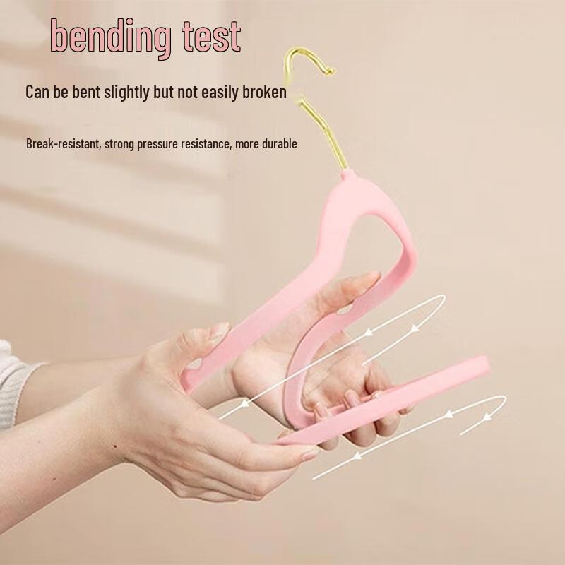 JINGRUIXIANG 42cm Flocked Non-Slip Adult Hangers