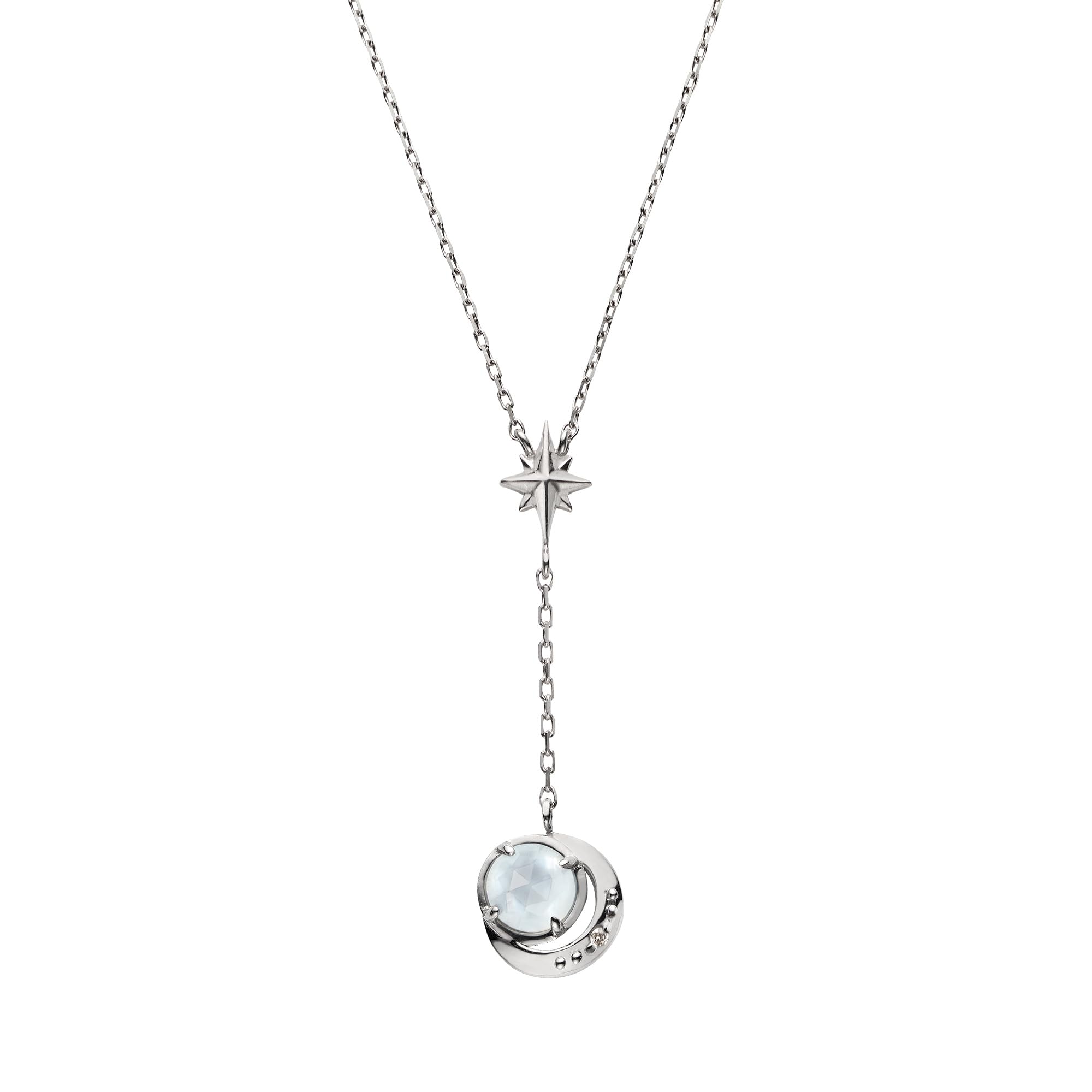 

Vendome Necklace K10 White Gold Blue Topaz Shell GJBN052140BT [Official] [VIH Aoyama]