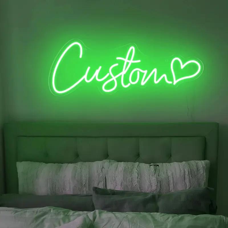 

Custom Neon Led Sign Customized Kids Name USB Neon for Room Bedroom Wall Hanging Decor Birthday Party Personalised Neon Signs 1 line 25cm 4 letter