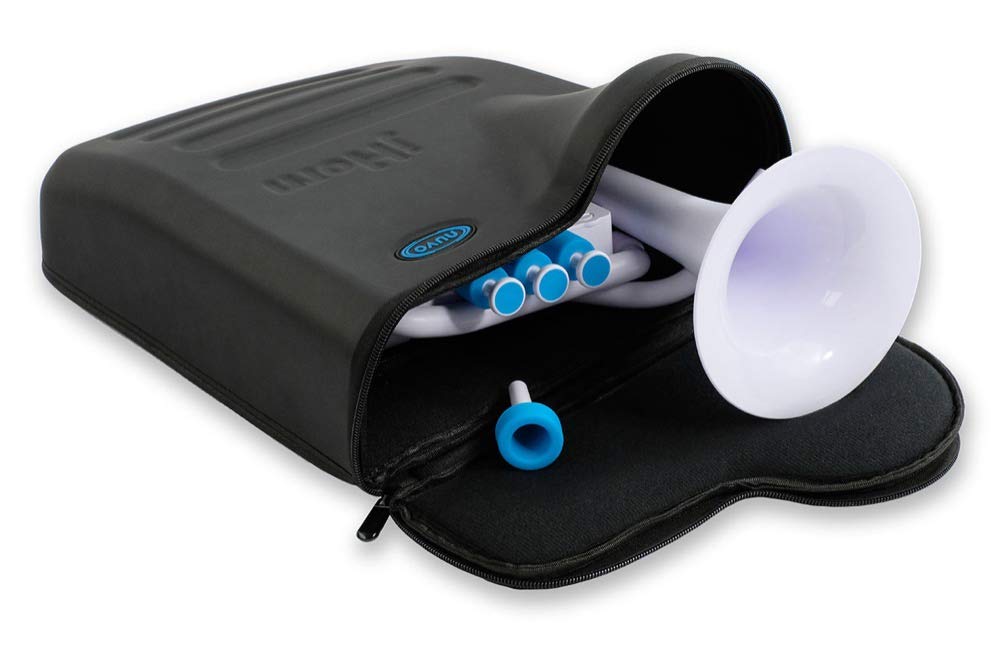 NUVO Plastic Wind Instrument Fully Waterproof Bb/C jHorn White/Blue N610JHWBL (Includes Dedicated Semi-Hard Case)