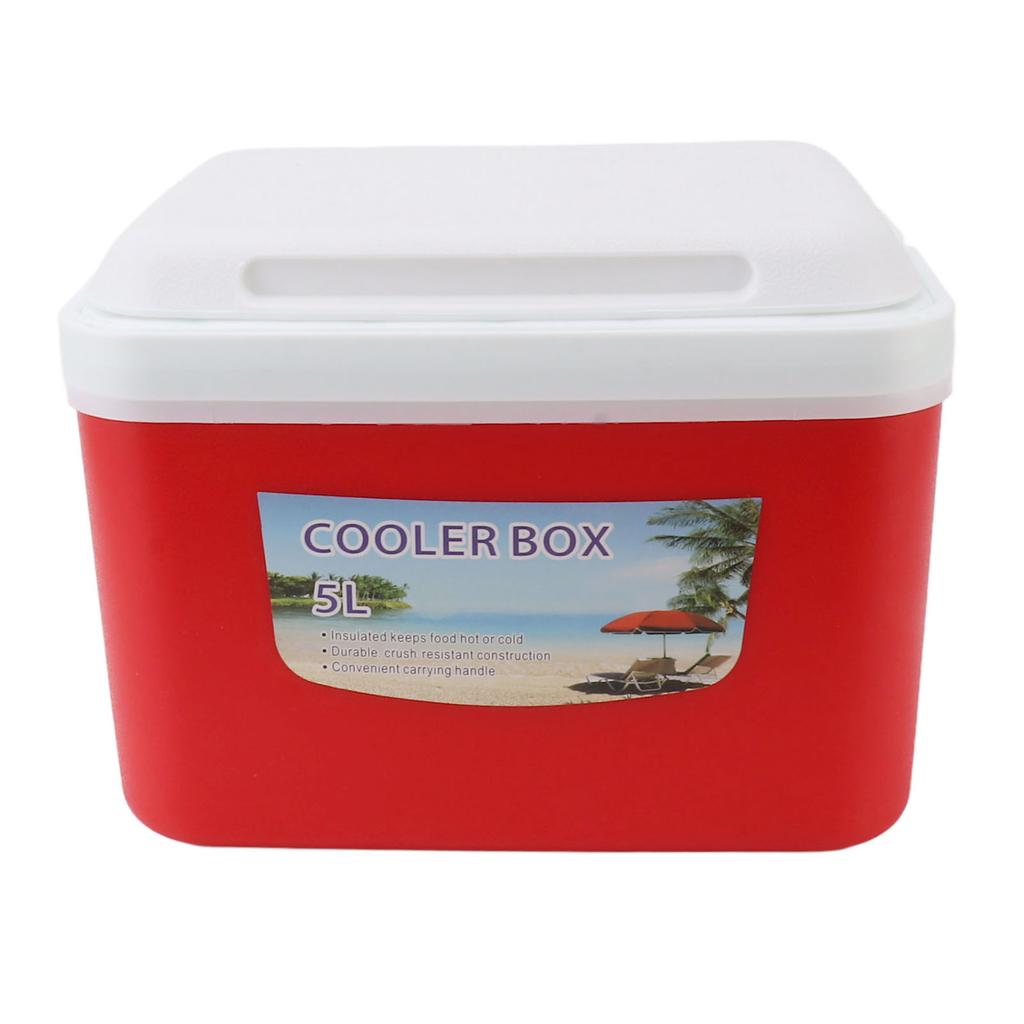 5L Cooler Box Portable Insulin Cooler Box Home Camping Portable Refrigerated Food Cooler Red