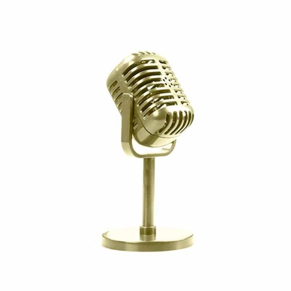 Miniature Simulation Microphone Plastic Dynamic Vocal Microphone Home Decoration